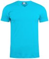 Heren T-shirt V Hals Clique Basic 029035 Turquiose